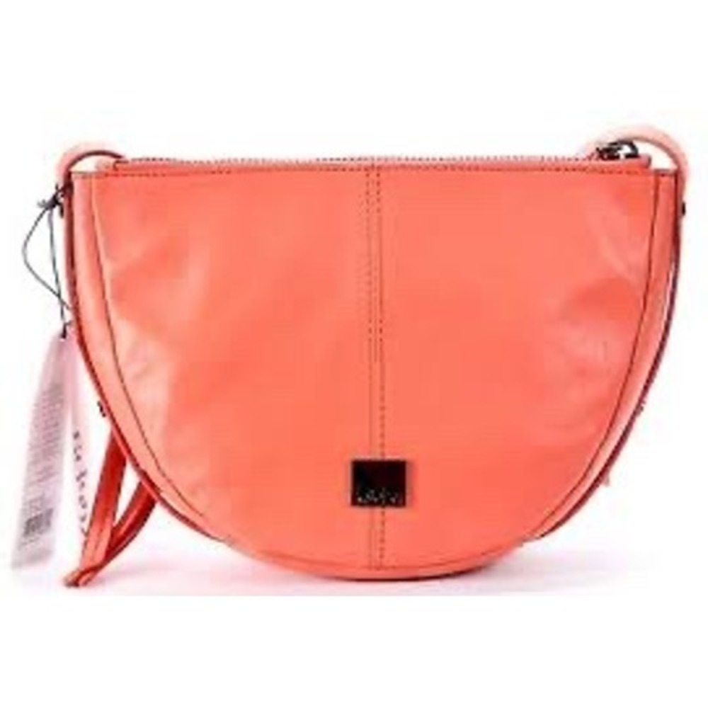 Kooba Clara soft leather half moon crossbody bag in grapefruit small Size boho